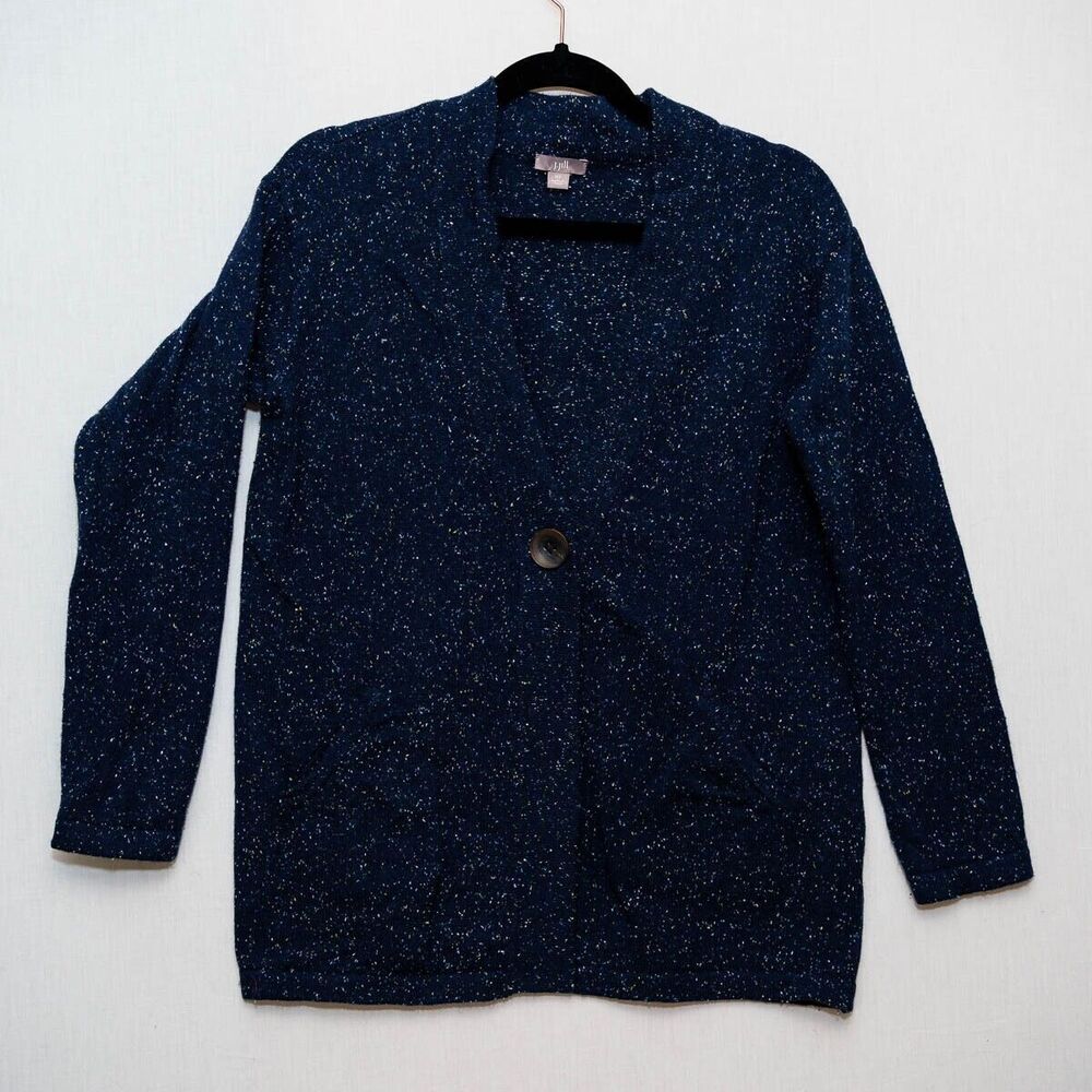 J. Jill womens xs blue cardigan sweater space dye